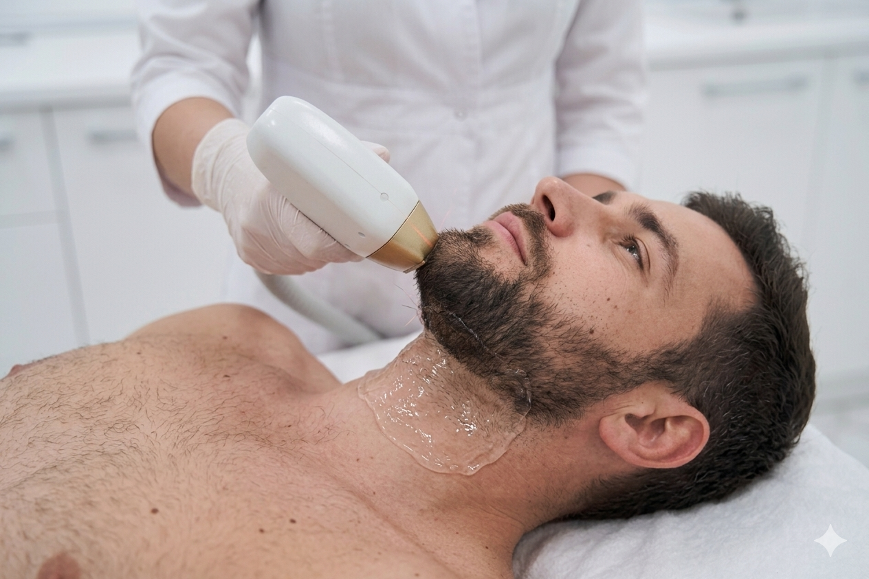 Depila&ccedil;&atilde;o a laser masculino - barba completa