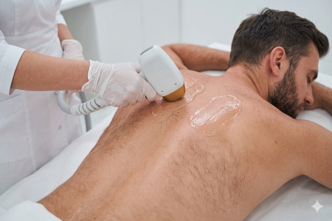 Depila&ccedil;&atilde;o a laser masculino - costa completa