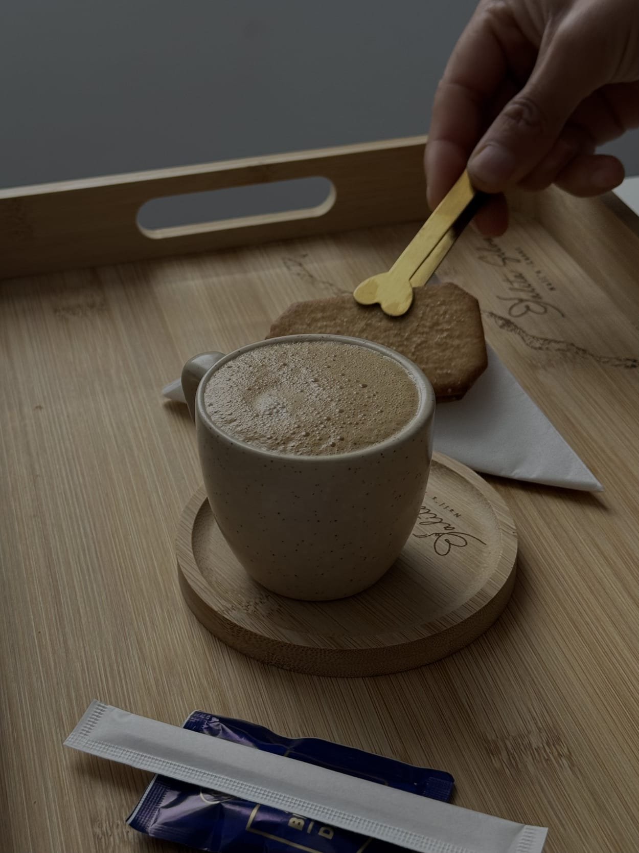 Momento de caf&eacute; no atendimento Talita Silva